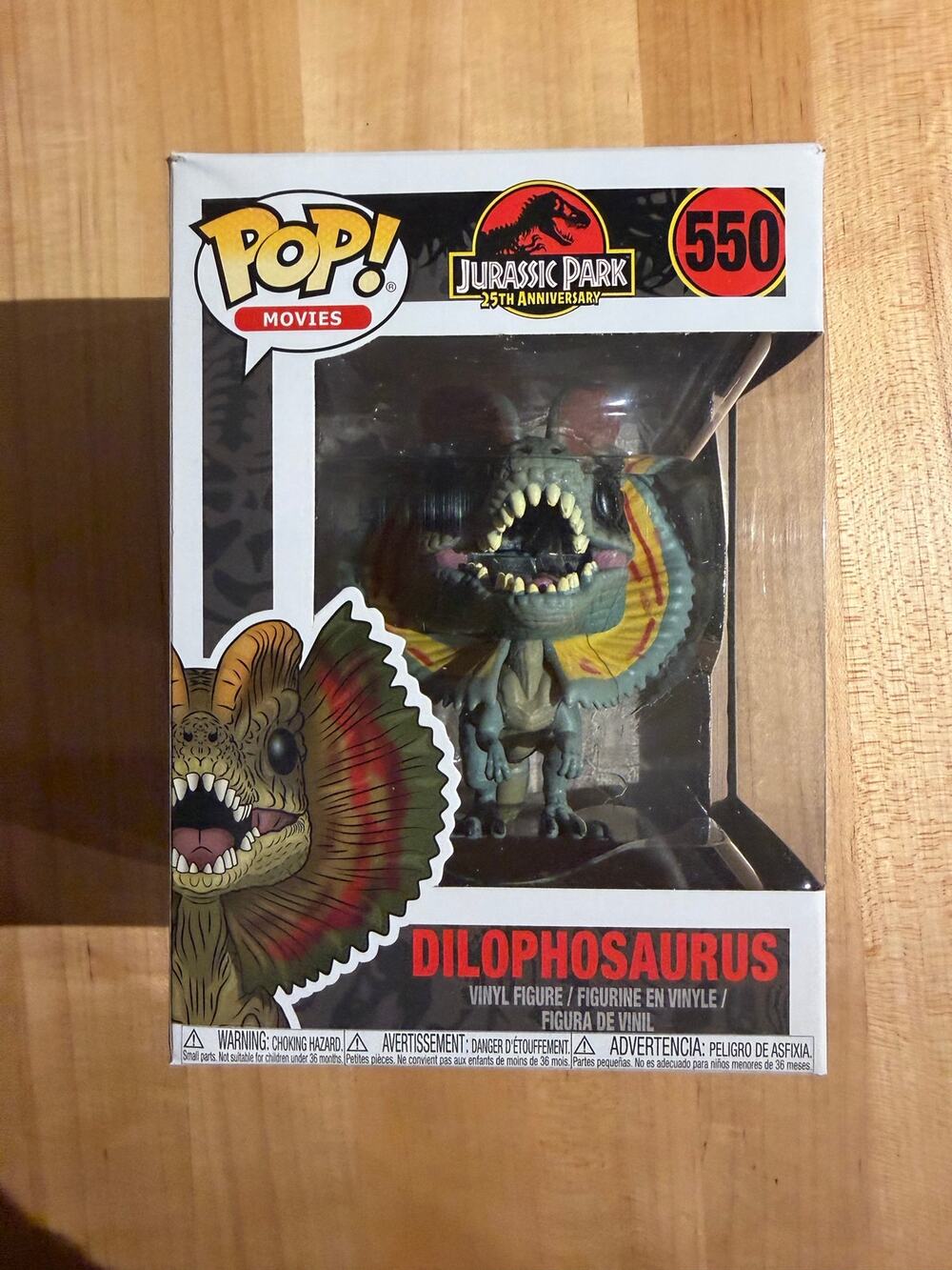 Funko POP! Movies Jurassic Park 25th Anniversary Dilophosaurus #550